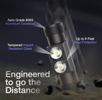 K-Bern Hard Hat Headlamp. Rechargeable. 1200 Lumen, Ultra Bright Head Lights for Forehead. Waterproof, Lightweight Aluminum, 3350mAh Battery, Perfect for Dog Walking, Camping, Hiking & Projects