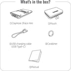 CLAYMORE 3Face Mini (Dark Gray) - Lightweight and Portable LED Area Light for Outdoors, Camping, Tent, Emergency, and Industrial Use. Rechargeable Lantern with USB-C, Up to 60 Hours Battery Life.