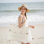 Bluboon Waterproof Beach Tote Pool Bags for Women Ladies Extra Large Carry On Bag With Wet Compartment for Weekender Travel