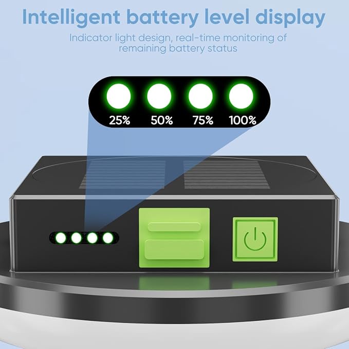 Solar Camping Lantern, Bright USB Rechargeable Camping Light, 4500LM, 4 Light Modes, Waterproof Hanging Tent Light for Camping, Hiking, Power Outages, Hurricane, Cellphone Emergency Charging