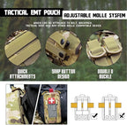 Small Ifak Trauma Kit for Duty Belt, Laser Cut Ifak Med Trauma Kit, Molle Tactical Emergency First Aid Kit Refill Supplies Insert