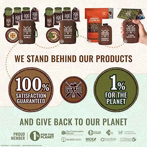 World’s Toughest Emergency Blankets [4-Pack] Extra-Thick Thermal Mylar Foil Space Blanket | Waterproof Ultralight Outdoor Survival Gear For Hiking, Camping, Running, Emergency, First Aid Kits [Orange]