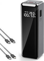 140W Power Bank,40,000mAh 3 USB-C-Port Laptop Portable Charger(148Wh), Digital Display,PD3.1 Fast Charging External Battery Pack Compatible with PC/iPhone 16/15/14/14 Series and More