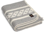 Inca Wall - Thick Alpaca Wool Blanket Heavyweight Camping Outdoors Indoors Soft Peru Twin Size New Ethnic Design (Soft Gray/Ivory, Twin Size)