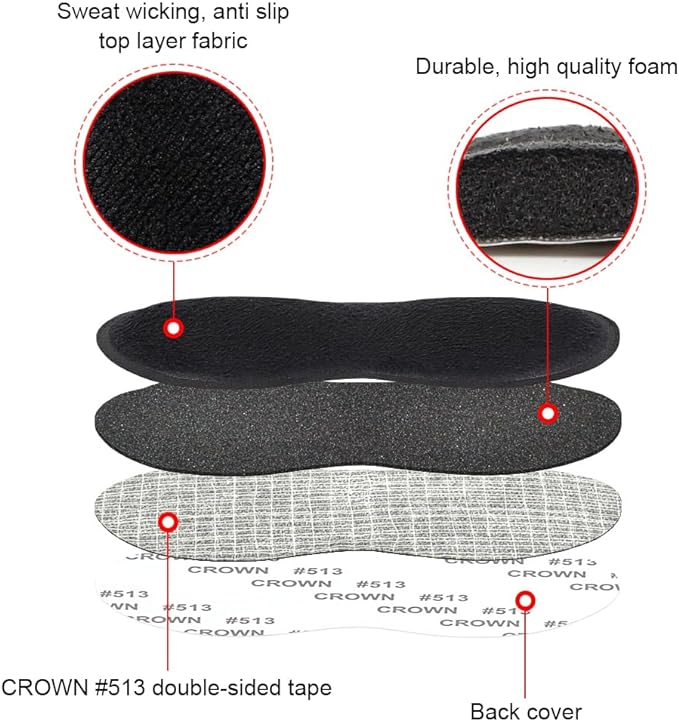 Dr.Foot Heel Grips for Women and Men, Self-Adhesive Heel Cushion Inserts Prevent Slipping, Improve Too Big Shoes, Prevent Rubbing, Blisters, Foot Pain (Beige+Grey+Black)