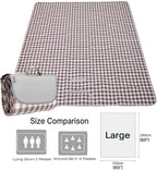 K Y KANGYUN Extra Large Picnic Blanket Outdoor Beach Blankets, Water-Resistant Foldable Sandproof Blankets Cute Picnic Mat for Beach, Camping Grass Lawn Park Mats (Brown 2, 80x60 in)