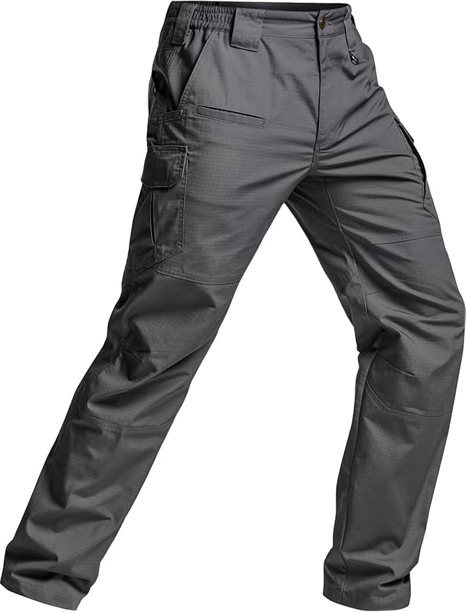 CQR Men's Tactical Pants, Water Resistant Ripstop Cargo Pants, Lightweight EDC Work Hiking Pants, Outdoor Apparel