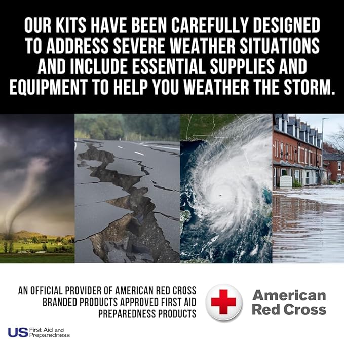 American Red Cross Officially Licensed Product, 25 Person First Aid Kit, 118 Piece Emergency Medical Supplies to Clean & Treat Minor Injuries, Hard Case Box for Home, Business, Job Site, Car