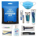 Ultimate Travel Toiletry Kit & PPE Kit, Hygiene Kit with Shaving Supplies & PPE for Travel, Business & Charity with Reusable Toothbrush, Bath Soap & Other Essential Toiletries, 3-Pack (GO200)