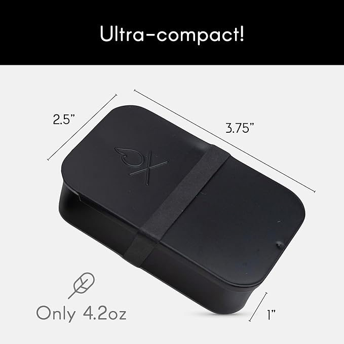 Überleben Tindår Tinder Fire Starter Kit, Wicker Rope Kit - Fire Starter Survival Tool Kit, Waterproof, 60 Min Burn Time - Paraffin Wax Rope Hemp Wick & Bellow - Black Aluminum Sleeve & Slider Box