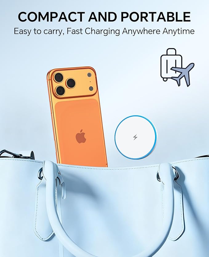 2Pack MagSafe Magnetic Wireless Charger for iPhone 17 16 Wireless Charging, Fast Charging Pad with 2Pack Apple USB C Charging Block for iPhone 17/16/15/14/13/12 Series/AirPods 4 3/2/Pro 2/3