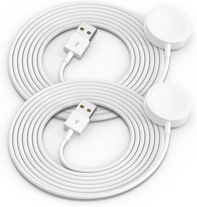 Amasuki 2Pack Upgraded for Apple Watch Charger USB Magnetic Wireless Fast iWatch Charger Portable Compatible with iWatch Ultra/Series 11/10/9/8/7/6/SE/SE2/5/4/3/2/1-[3.3FT]