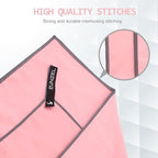 Eunzel 2 Pack Quick Dry Camping Towel, Microfiber Travel Towel 3 Size at 1 Pack,Fast Drying Towel Set for Camping, Beach, Gym, Sports, Yoga & Swimming Pool, Pink/Taro Purple