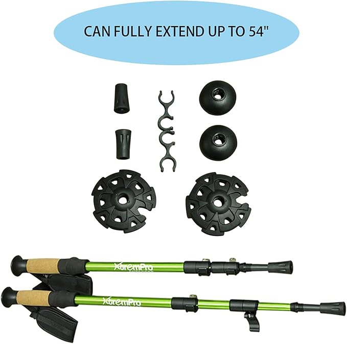 2 Pcs Trekking Poles,Aluminum Lightweight Collapsible Hiking Poles for Women,Walking Sticks for Hiking Carbon Fiber