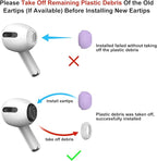 3 Pairs Replacement Ear Tips for AirPods Pro and 2nd Generation with Noise Reduction Hole, Silicone Ear Tips for AirPods Pro with Portable Storage Box and Fits in Charging Case (S/M/L, Lavender)