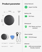 2026 New Smart Tracker Tags-2 Pack: Bluetooth Tracker Tag, Key Finder Tags Works with Apple Find My App, Replaceable Battery, Wallet Finder Tags and Item Locator Tags for Keys, Bags, Luggage, Pets