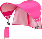 XL Universal Chair Canopy Umbrella, UPF 50+ Foldable Sun Shade Attachment with Adjustable Clamp, Fits Most Brands’ Beach, Camping, Lawn, Tanning, Zero Gravity, Lounge & Fishing Chairs