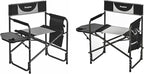 SUNNYFEEL Oversized Camping Directors Chair 2 Pack, Portable Folding Lawn Chairs for Adults Heavy Duty with Side Table,Pocket for Beach, Fishing,Picnic,Concert Outdoor, Foldable Camp Chairs