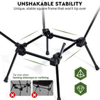 Lightweight Camping Chair, Portable Folding Chair for Camp, Backpacking, Beach, Hiking, Outdoors, Picnics, Black