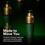 Corkcicle Marvel Sport Canteen - Triple-Insulated Stainless Steel Water Bottle - Straw Cap & Folding Metal Handle - Summer Drinkware Gift - Keeps Drinks Ice Cold - Loki - 20 oz