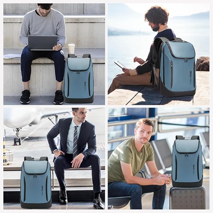 BANGE Business Smart Backpack Waterproof fit 15.6 Inch Laptop Backpack with USB Charging Port,Travel Durable Backpack