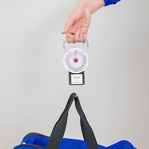 Outanaya Portable Luggage Weight Scale with Hook, Handheld Digital Hanging Kilogram Capacity for Travel Suitcase and Bag Weighing