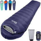 Down Sleeping Bag for Adults 0°F 10°F 15°F 20°F Backpacking Sleeping Bag for Cold Weather with Compression Sack