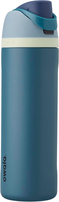 Owala FreeSip Insulated Stainless Steel Water Bottle with Straw, BPA-Free Sports Water Bottle, Great for Travel, 24 Oz, Denim
