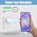 25W Super Fast Charging Cord Type C Block &10Ft USB C Android Phone Charger Cable for Samsung Galaxy S26 Ultra/S26/S26+/S25 Ultra/S25/24 Ultra/S24/S23 Ultra/S22 Ultra//Note 20/10,Blue Gradient