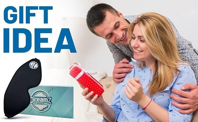 3D Contoured Sleep Mask for Side Sleepers - 100% Light Blocking Sleeping Mask for Men & Women, Soft and no Pressure on Eyes - Airplane Blindfold, Night Eye Cover for Travel, Meditation, Yoga, Black