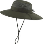 Home Prefer UPF50+ Mens Sun Hat Wide Brim Fishing Hat Foldable Large Brim UV Protection Sun Hat for Men Women Beach Gardening