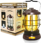 UniqueFire Retro Camping Lantern Rechargeable 1500LM 2 Modes Dimmable,Portable Electric Hurricane Lamp Hands-Free Flashlight,5000 mA High Capacity Battery LED Lanterns for Power Outages Indoor