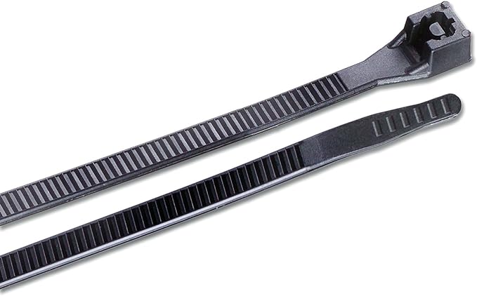 Gardner Bender 46-104UVB Cable Tie, 4 inch, 18 lb, Electrical Wire and Cord Management, Nylon Zip Tie, 100 Pk, UV Resistant Black