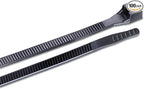 Gardner Bender 46-310UVB DoubleLock Cable Tie, 11 inch, 75 lb, Electrical Wire and Cord Management, Nylon Zip Tie, 100 Pk, UV Resistant Black