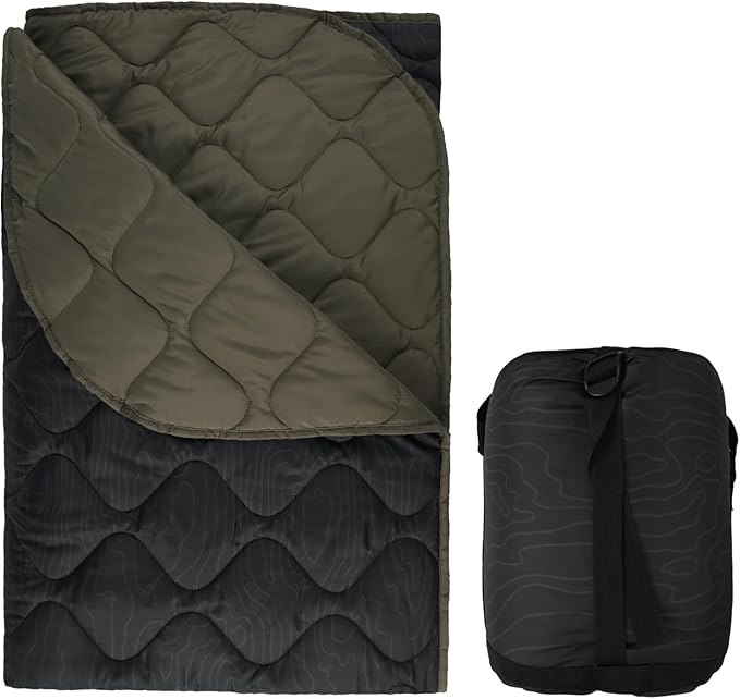 LOOGU Camo Blanket Waterproof Insulation Poncho Liner for Outdoor Camping, Hiking, Hunting, Survival, Backpacking, Picnicking