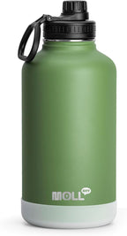 64 oz Water Bottle- Stainless Steel Vacuum Insulated Wide Mouth Sports Water Bottle with Spout Lid-Reusable Metal Leak Proof Travel Water Flask (Grass Green)
