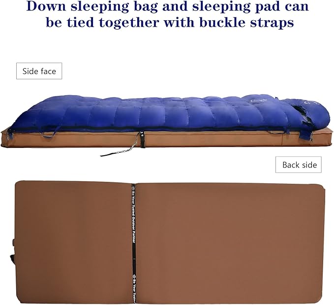 -10°F 0°F 10°F 15°F Down Sleeping Bag for Adults,800/650 Fill Power,Ultralight Wearable 4 Season Cold Weather Rectangle Sleeping Bag for Camping Hiking,Can be Used as a Down Blanket or Cloak