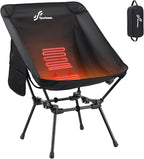Sportneer Heated Chairs Outdoor Sports: Heated Camping Chair with USB Plug & 3 Heating Levels - Portable & Compact Heated Chair for Backpacking, Camping, Lawn, Picnic, Travel (Power Bank Not Included)