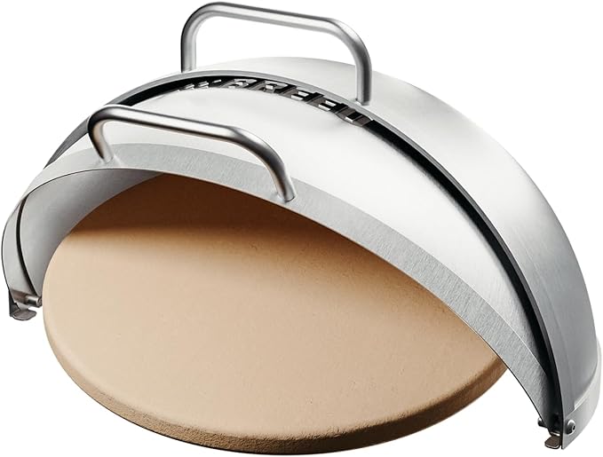 Breeo Grill Dome for Outpost Grill – Hinged Stainless Steel Dome w/Built-in Thermometer, Griddle Accessories Kit, Outdoor Set for Live-Fire Cooking – Fits X/19, Y Series