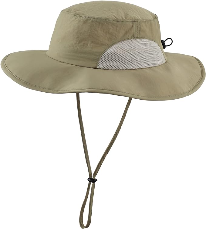 Home Prefer UPF50+ Mens Sun Hat Wide Brim Fishing Hat for Men UV Protection Womens Beach Bucket Hat for Golf Hiking Gardening