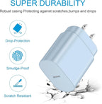 Type C Charger Fast Charging for iPhone 17 16 15,10FT USB C Samsung Chargers Block 25W Super Fast Chargers for Samsung Galaxy S25/S24 S23/iPhone Air/17/17 Pro Max/iPhone 16/16 Pro Max/15 Pro Max(Blue)