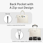 TOPDesign Heavy-Duty Canvas Tote Bag for Women, Adjustable Crossbody/Shoulder Handbag with 9 Pockets, Everything Tote