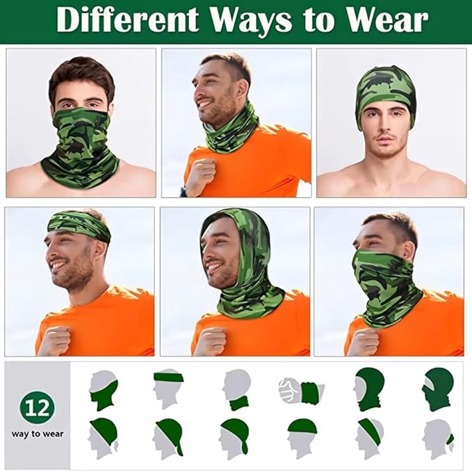 12Pack Summer Balaclava Face Mask Sun UV Protection Hood Breathable Face Mask for Men Women