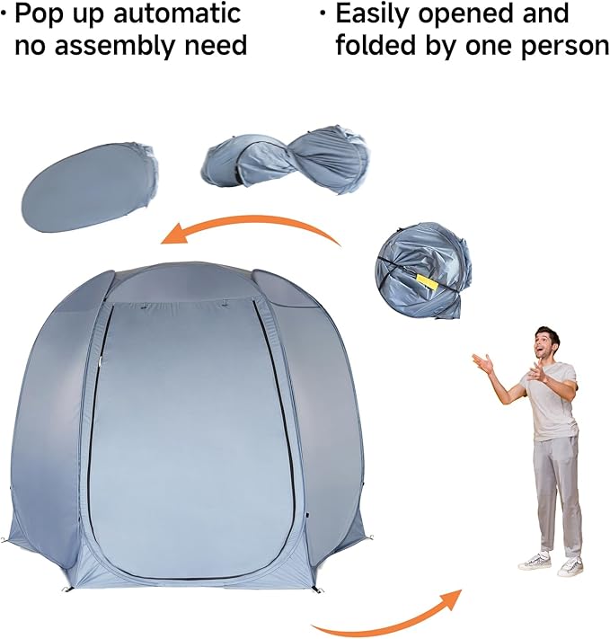 Alvantor Pop Up Screen Tent House Room Instant Outdoor Camping Canopy Sun Shelter Gazebo for Patio, Backyard & Deck, Privacy Tent(2-10 People, 8'x8' 10'x10' 12'x12')