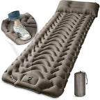 MEETPEAK Camping Pad, Foot Press Inflatable Sleeping Pad Extra Thick Lightweight Camping Sleeping Mat Ultralight Compact Waterproof Air Mattress for Outdoor Hiking Hammock Backpacking Sleeping Bag