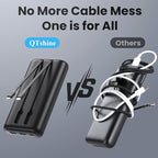 Portable Charger 40,800mAh Power Bank 25W Portable Battery Pack with 2 Built in Cables [2024 Upgraded], PD QC4.0 Fast Charging Portable Phone Charger Compatible with iPhone 16/15,Android Samsung-Black