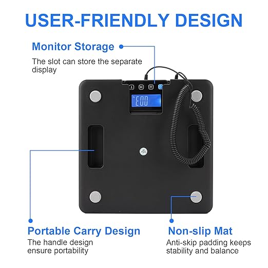 Digital Shipping Scale, 5g High Accuracy 440 lb Postal Scale with Hold and Tare Functions for Parcels/Luggage/Home, Manual/Auto Shutoff, Extended LCD Display, Batteries and AC Adapter Included