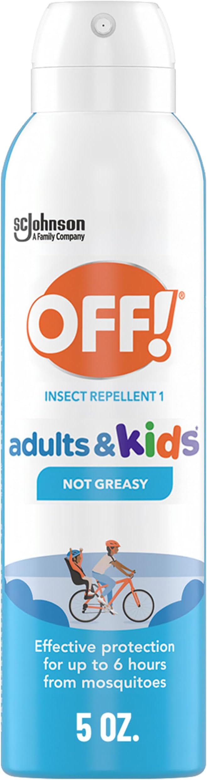 OFF! Insect Repellent Aerosol for Adults & Kids, Fragrance-Free Bug Spray for Everyday Protection from Mosquitoes and Ticks, 5 oz