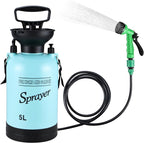 Finderomend Portable Shower for Camping with 7 Spray Modes, Hand Press Camping Shower with Removable Hose and Shower Head,Pressure Rinse Kits for Hiking Traveling Garden Beach Pet Shower