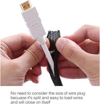 Alex Tech 25ft - 1/4 inch Cord Protector Wire Loom Tubing Cable Sleeve Split Sleeving For USB Cable Power Cord Audio Video Cable – Protect Cat From Chewing Cords - Black